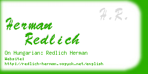herman redlich business card